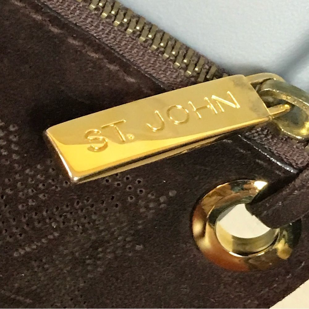 St. John Dark Brown Suede Shoulder Bag